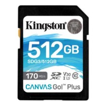Tarjeta SD Kingston Canvas Go Plus 512 GB 170R C10 UHS-I U3 V30 [ SDG3512GB ]