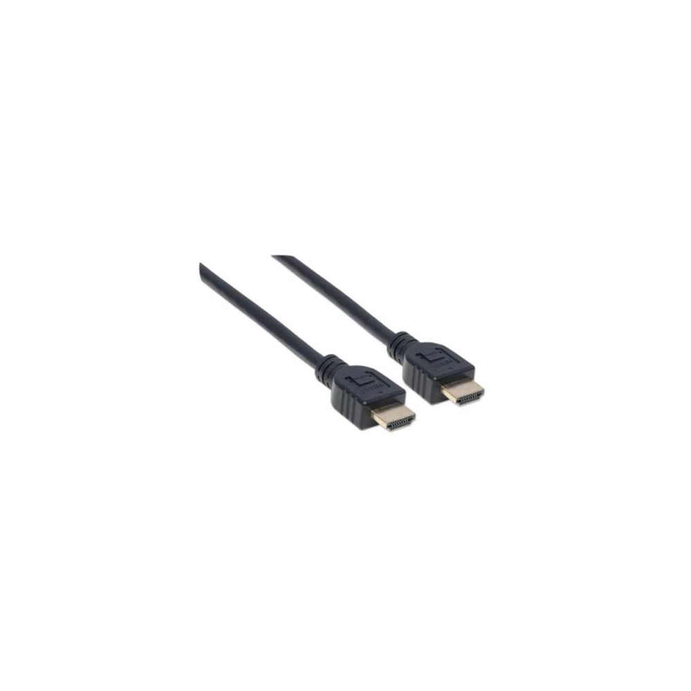 Cable Manhattan HDMI M-M Alta Velocidad con Ethernet 1m Color Negro [ 353922 ]