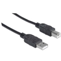 Cable Manhattan USB 2.0 A-B Alta Velocidad 5m Color Negro [ 337779 ]