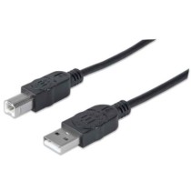 Cable Manhattan USB 2.0 A-B Alta Velocidad 5m Color Negro [ 337779 ]