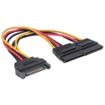 Cable Manhattan Y de Alimentación SATA M-H 15cm [ 354554 ]