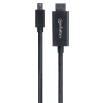 Cable Manhattan Mini DisplayPort M-M 4K a 60Hz 1.8m Color Negro [ 153287 ]