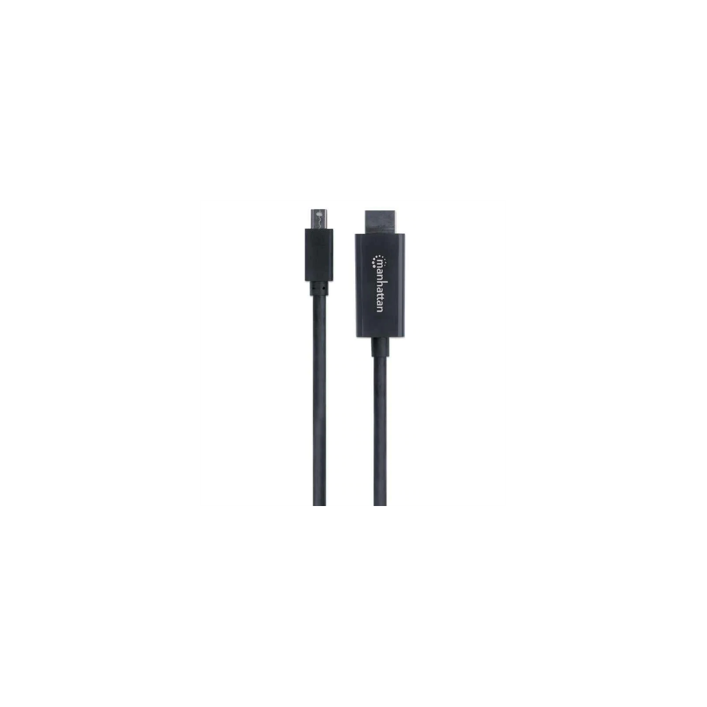 Cable Manhattan Mini DisplayPort M-M 4K a 60Hz 1.8m Color Negro [ 153287 ]