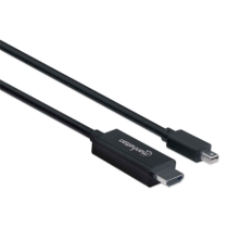 Cable Manhattan Mini DisplayPort M-M 4K a 60Hz 1.8m Color Negro [ 153287 ]