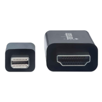 Cable Manhattan Mini DisplayPort M-M 4K a 60Hz 1.8m Color Negro [ 153287 ]