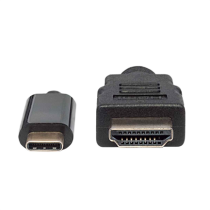 Cable Manhattan Adaptador USB-C a HDMI 4K Salida 2m Color Negro [ 151764 ]