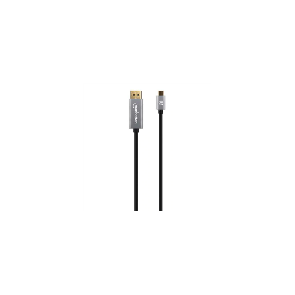 Cable Manhattan Adaptador USB-C a DisplayPort-M 8K a 60Hz 2m Color Negro [ 354844 ]