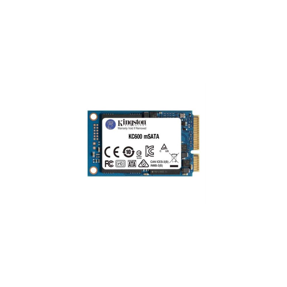 Unidad de Estado Sólido SSD Kingston KC600 512GB MSATA3 NAND 3D TLC [ SKC600MS512G ]