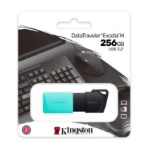 Memoria USB Kingston DataTraveler Exodia M 256GB USB 3.2 Gen1 Color Negro-Turquesa [ DTXM256GB ]