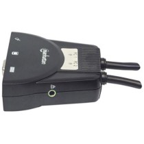 Mini Switch KVM Manhattan 2 Puertos USB 2:1 Cables+Audio Color Negro [ 151245 ]