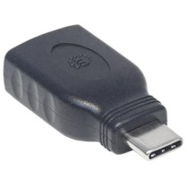 Adaptador Manhattan USB-C 3.1 Gen 1 Super Velocidad CM/AH 5 Gbps Color Negro [ 354646 ]