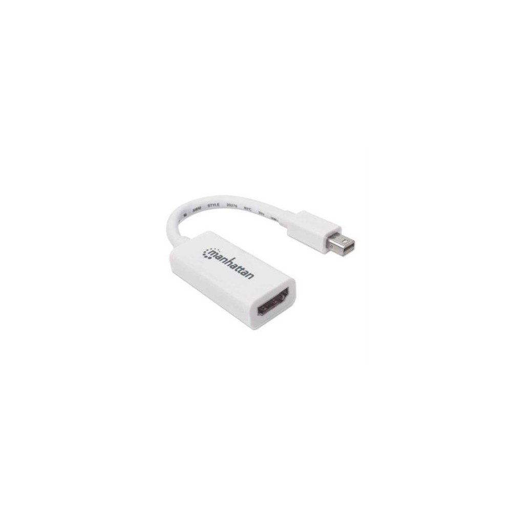 Adaptador Manhattan Pasivo Mini DisplayPort a HDMI-H Color Blanco [ 322461 ]