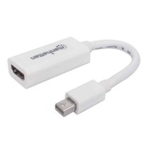 Adaptador Manhattan Pasivo Mini DisplayPort a HDMI-H Color Blanco [ 322461 ]