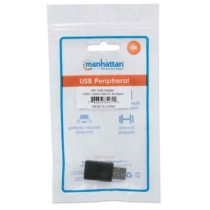 Adaptador Manhattan USB-A a USB-C Súper Velocidad Color Negro [ 354714 ]