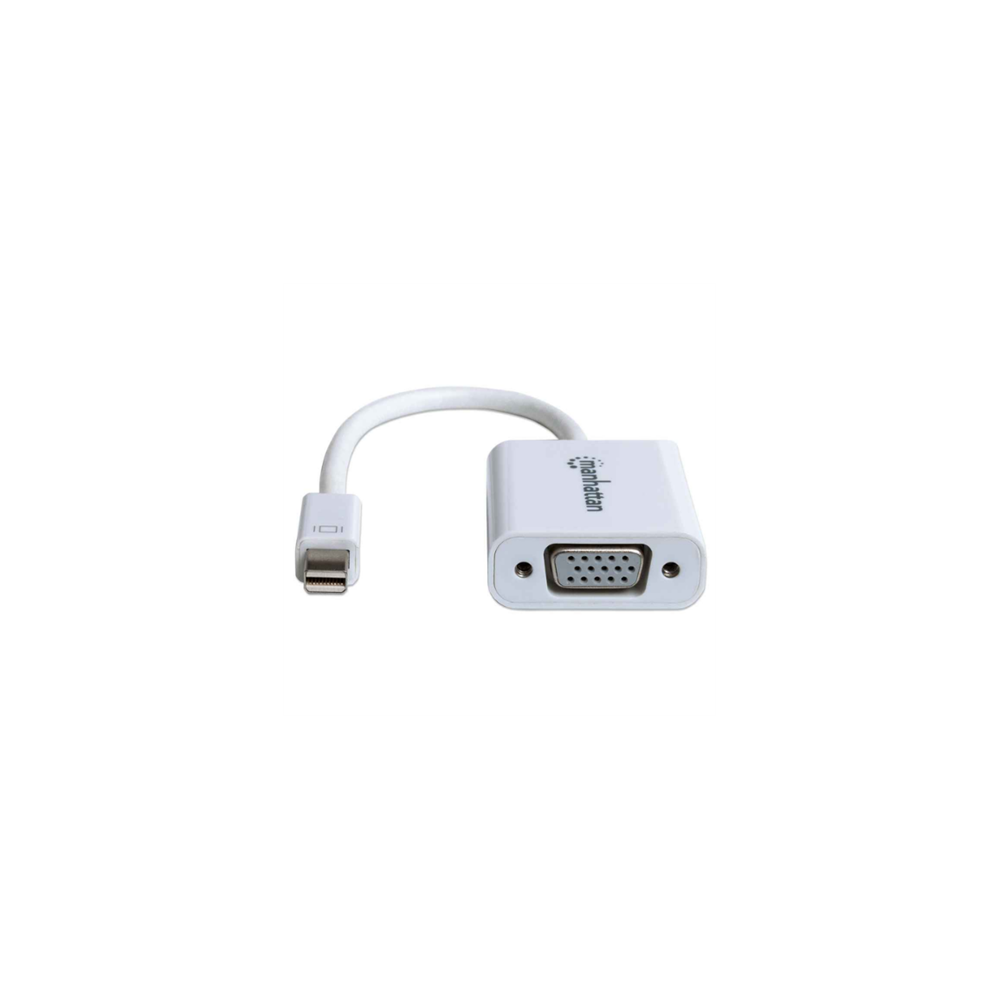 Adaptador Manhattan Activo Mini DisplayPort-M a VGA-H Color Blanco [ 151382 ]
