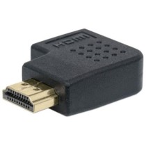 Adaptador Manhattan HDMI H-M Ángulo Izquierdo de 90° Color Negro [ 353489 ]