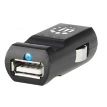 Cargador USB Manhattan para Auto 1 Puerto Indicador LED Tablet/Celular Color Negro [ 101714 ]