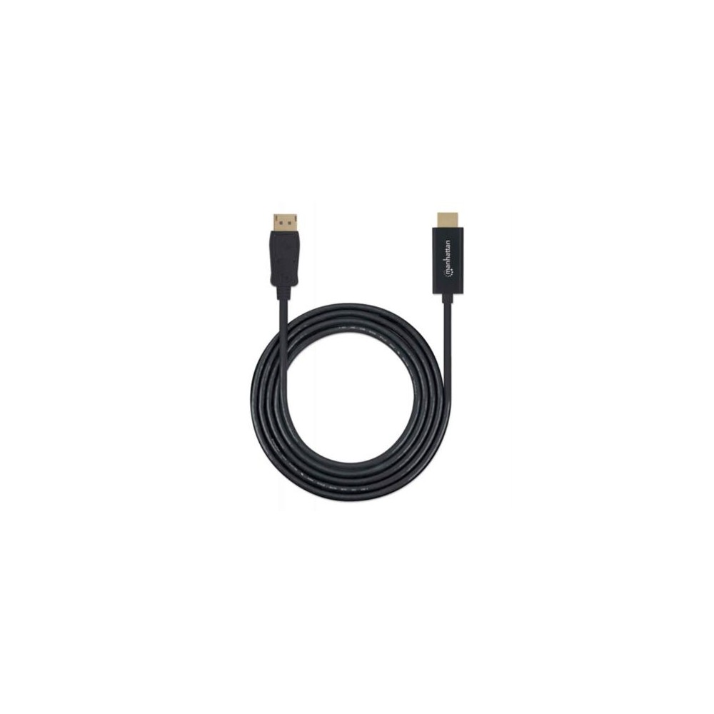 Cable Manhattan DisplayPort/HDMI M-M 1080p1m Color Negro [ 152662 ]