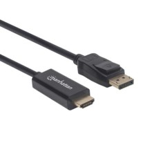 Cable Manhattan DisplayPort/HDMI M-M 1080p3m Color Negro [ 153188 ]