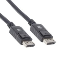 Cable Manhattan DisplayPort M-M Blindado 2m Color Negro [ 307116 ]