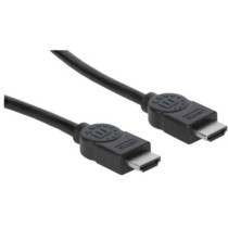 Cable Manhattan HDMI 1.4 M-M Alta Velocidad Canal Ethernet Blindado 2m Color Negro [ 323215 ]