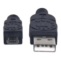 Cable Manhattan USB Micro-B Alta Velocidad PVC 1.8m Color Negro [ 307178 ]