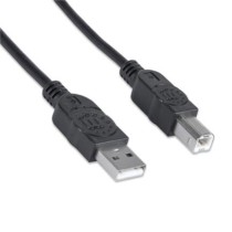 Cable Manhattan USB B Alta Velocidad 2.0 A-B1.8m Color Negro [ 333368 ]