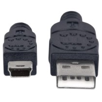 Cable Manhattan USB Mini B Alta Velocidad 2.0 A 1.8m Color Negro [ 333375 ]