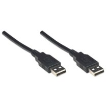 Cable Manhattan USB-A 2.0 Alta Velocidad 1.8m Color Negro [ 306089 ]