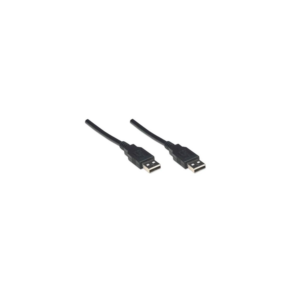 Cable Manhattan USB-A 2.0 Alta Velocidad 1.8m Color Negro [ 306089 ]