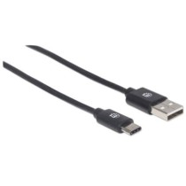 Cable Manhattan USB A-C 2.0 Alta Velocidad 2m Color Negro [ 354929 ]