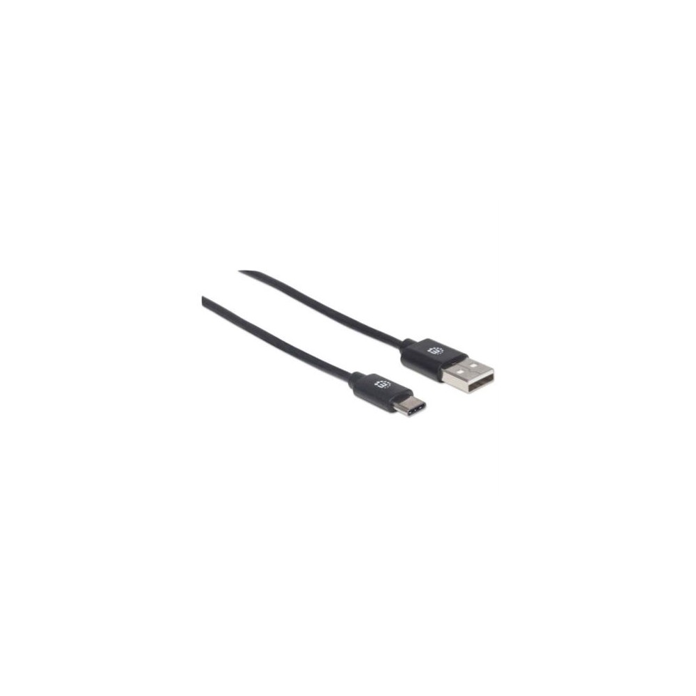 Cable Manhattan USB A-C 2.0 Alta Velocidad 2m Color Negro [ 354929 ]