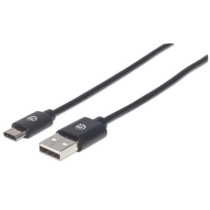 Cable Manhattan USB A-C 2.0 Alta Velocidad 2m Color Negro [ 354929 ]