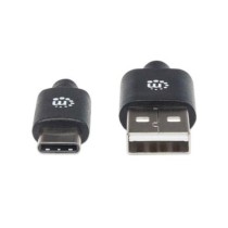 Cable Manhattan USB A-C 2.0 Alta Velocidad 2m Color Negro [ 354929 ]