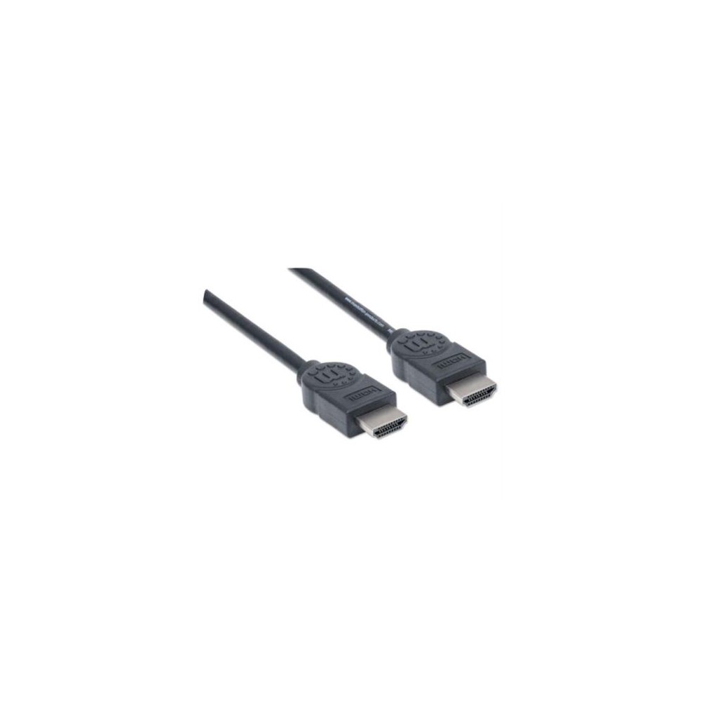 Cable Manhattan HDMI 1.4 M-M Alta Velocidad Canal Ethernet 5m Color Negro [ 323239 ]