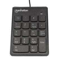 Teclado Numérico Manhattan Alámbrico USB 18 Teclas Color Negro [ 176354 ]