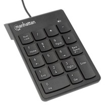 Teclado Numérico Manhattan Alámbrico USB 18 Teclas Color Negro [ 176354 ]