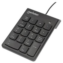 Teclado Numérico Manhattan Alámbrico USB 18 Teclas Color Negro [ 176354 ]