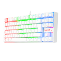 Teclado Mecánico Gamer Redragon Kumara White K552W-RGB Red Switch [ 8800-0083 ]