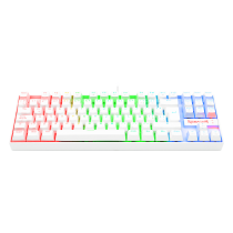 Teclado Mecánico Gamer Redragon Kumara White K552W-RGB Red Switch [ 8800-0083 ]