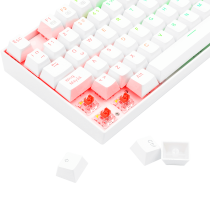 Teclado Mecánico Gamer Redragon Kumara White K552W-RGB Red Switch [ 8800-0083 ]