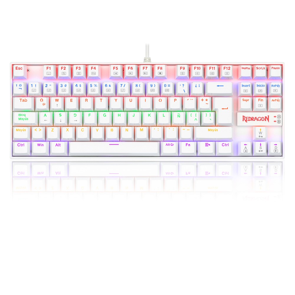 Teclado mecánico KUMARA RAINBOW White K552-KR - Red Switch [ 8900-0070 ]