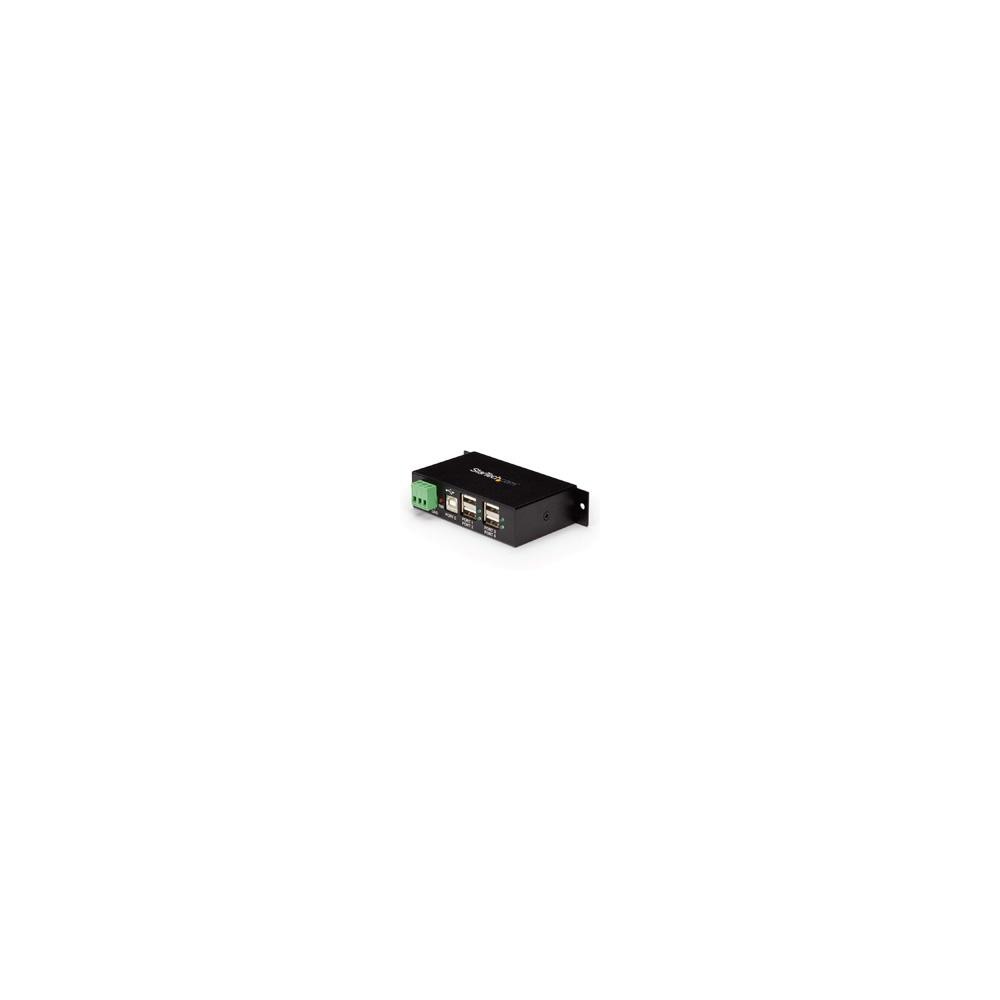 ADAPTADOR CONCENTRADOR HUB USB 2.0 DE 4 PUERTOS REFORZADO INDUSTRIAL CON ALIMENTACION - STARTECH.COM [ ST4200USBM ][ AC-11056 ]