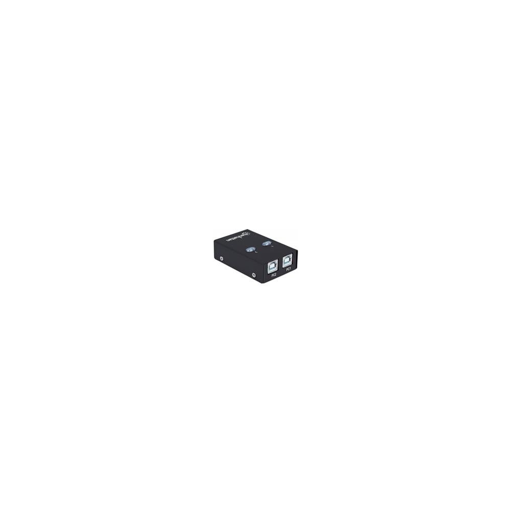 MULTIPLEXOR USB MANHATTAN,162005, USB 1:2 COMPARTE 1 DISP A 2PC [ 162005 ][ AC-1653 ]