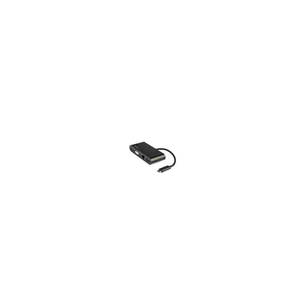 DOCKING STATION USB-C PARA PORTATILES - DOCK MINI USB TIPO C A VGA GBE CON PUERTO USB 3.0 - PD DE 60 [ DKT30CVAGPD ][ AC-8811 ]