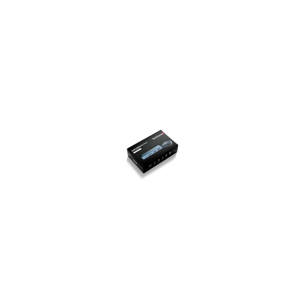 DOCKING STATION TECHZONE TZ21DS2C ADAPTADOR MULTIPUERTO USB 3.0 HDMI VGA SD [ TZ21DS2C ][ AC-9571 ]