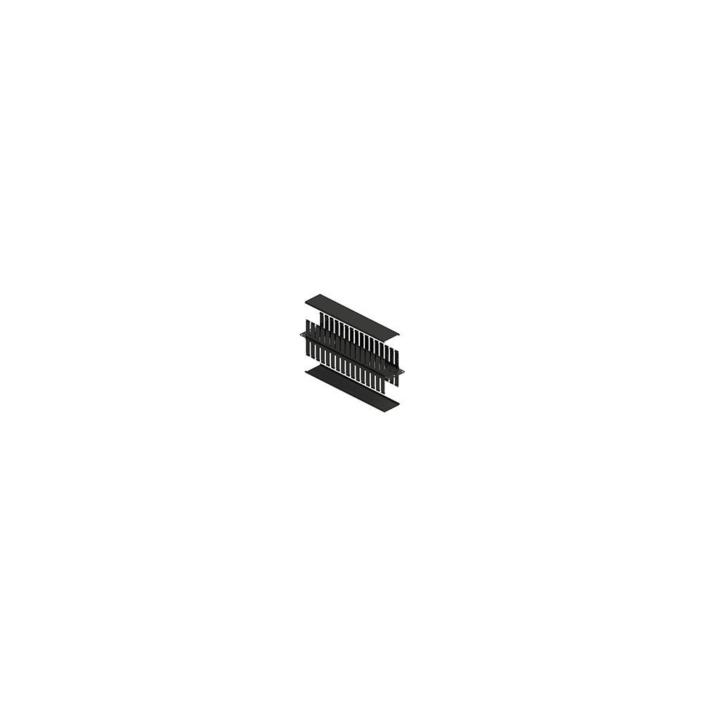 ORGANIZADOR DE CABLES NORTH SYSTEM 2 U.R. DOBLE HORIZONTAL 19 PULGADAS NEGRO TEXTURIZADO [ NORTH111-BKT ][ AC-9627 ]