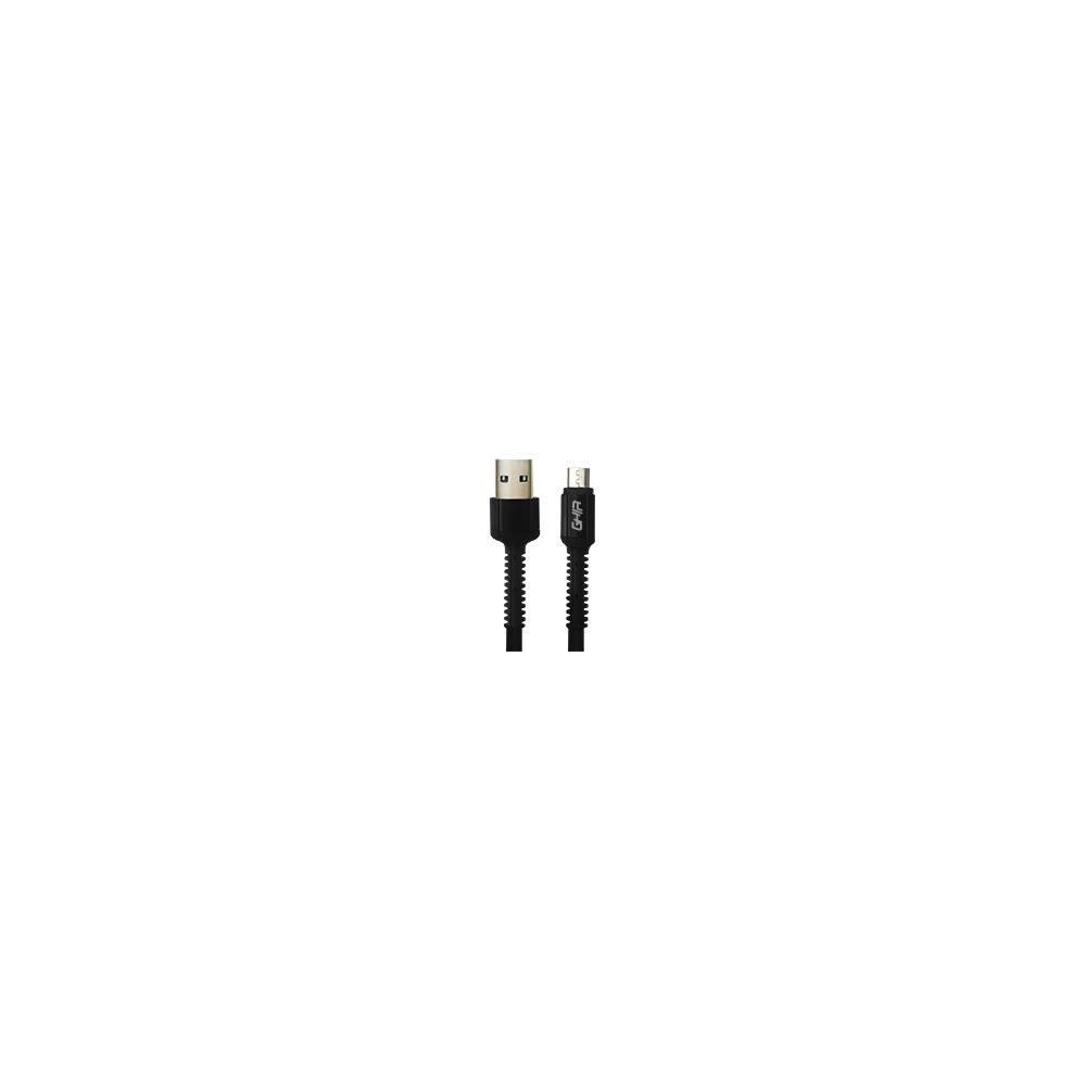 CABLE MICRO USB GHIA NYLON 1M COLOR NEGRO [ GAC-197N ][ CB-2068 ]
