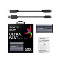 UNIDAD DE ESTADO SOLIDO SSD EXTERNO 500GB ADATA SE880 PORTATIL USB 3.2 USB TIPO C GRIS TITANIO WINDO [ AELI-SE880-500GCGY ][ HD-2824 ]