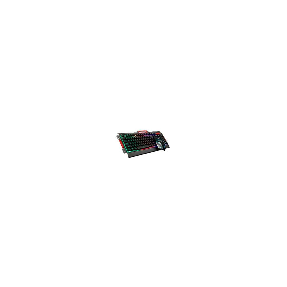 KIT TECLADO Y MOUSE BROBOTIX GAMER, ALAMBRICO USB, RGB,  HUMO [ 188533-2- ][ KB-916 ]